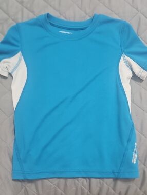 ZeroXposur Kids Blue and White Rash Guard Swim Shirt